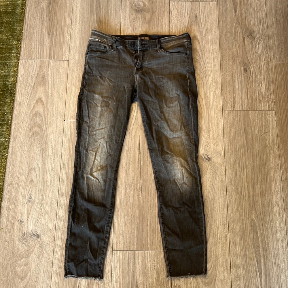 Mother Grey Ankle Skinny Jeans 29